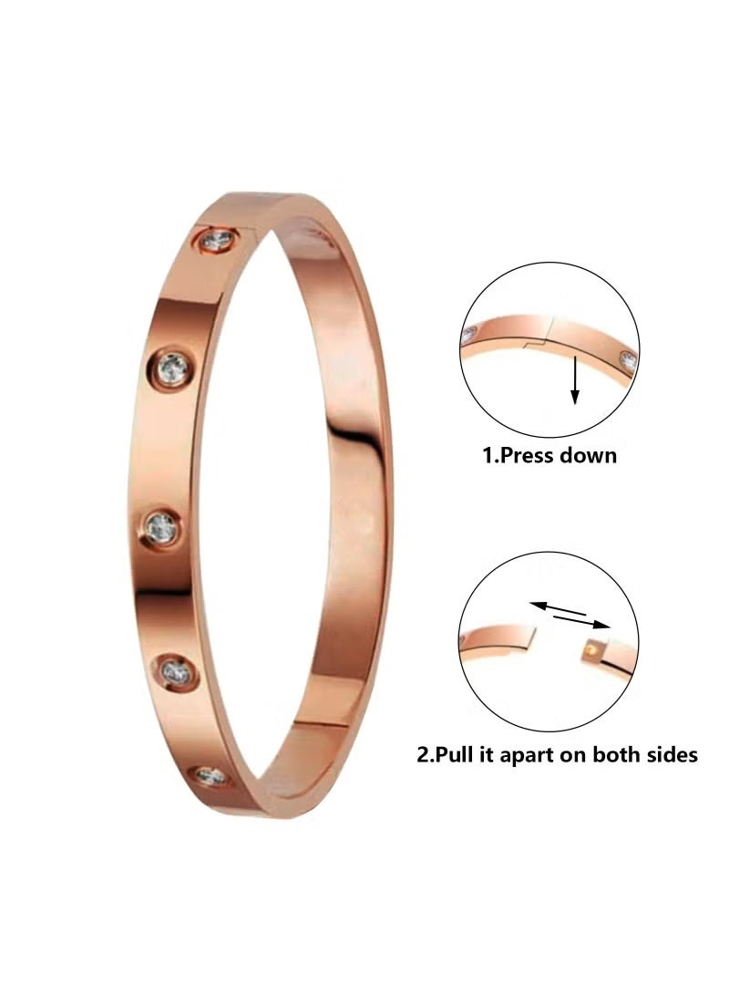 BINBOND Women's Water Resistant Quartz Analog Watch with Bracelet - Rose Gold - Image 5